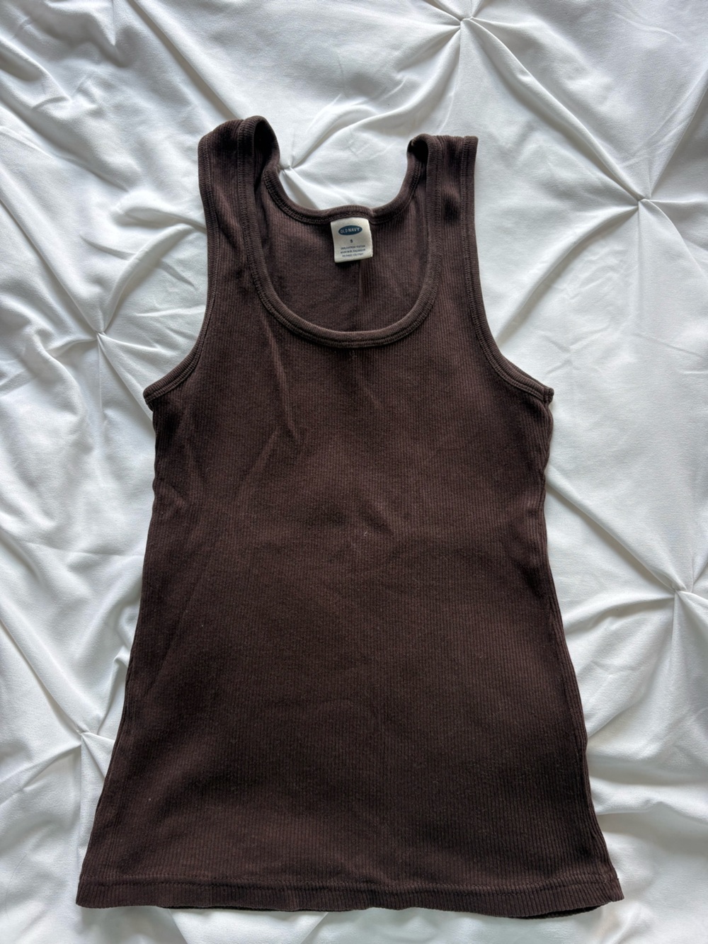 Brown Ribbed Tank Top - Women’s Size Small